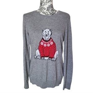 Talbots polar bear Christmas sweater size medium​